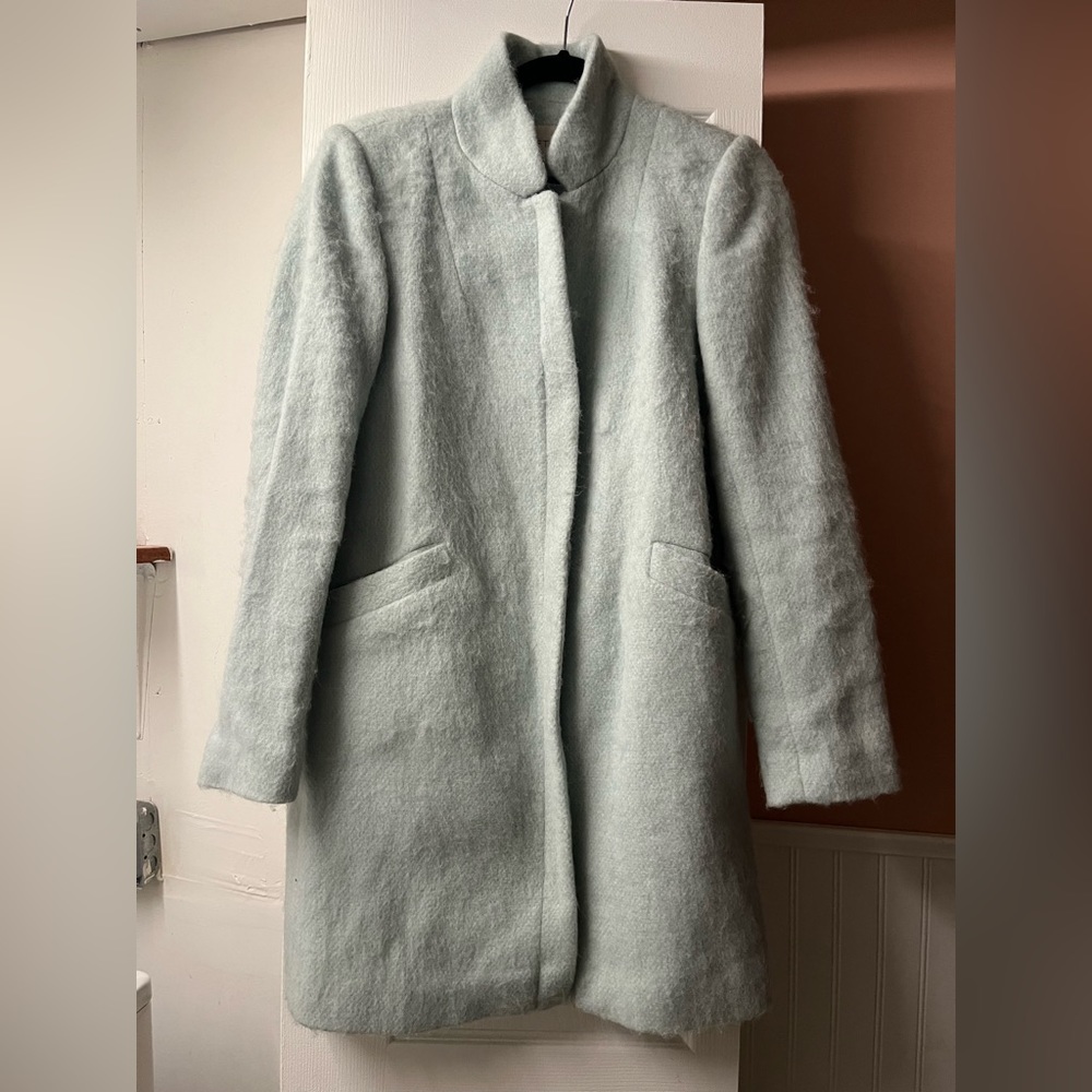Loft Ann Taylor Light Blue Wool Jacket Coat XS - Picture 2 of 4